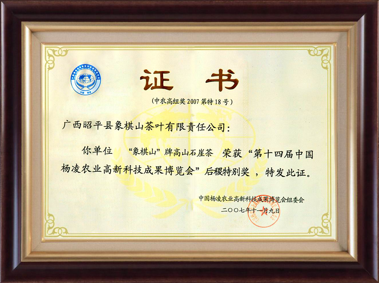 2007后稷特别奖-奖状.png